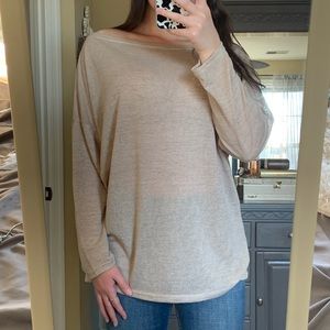 Tan off the shoulder top